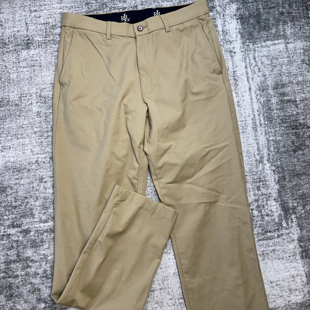Ralph Lauren Pants Men 32x32 Khaki Performance Tech Trouser Stretch Golf‎ Travel